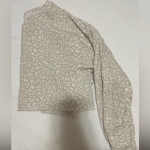Cropped Leopard Crewneck